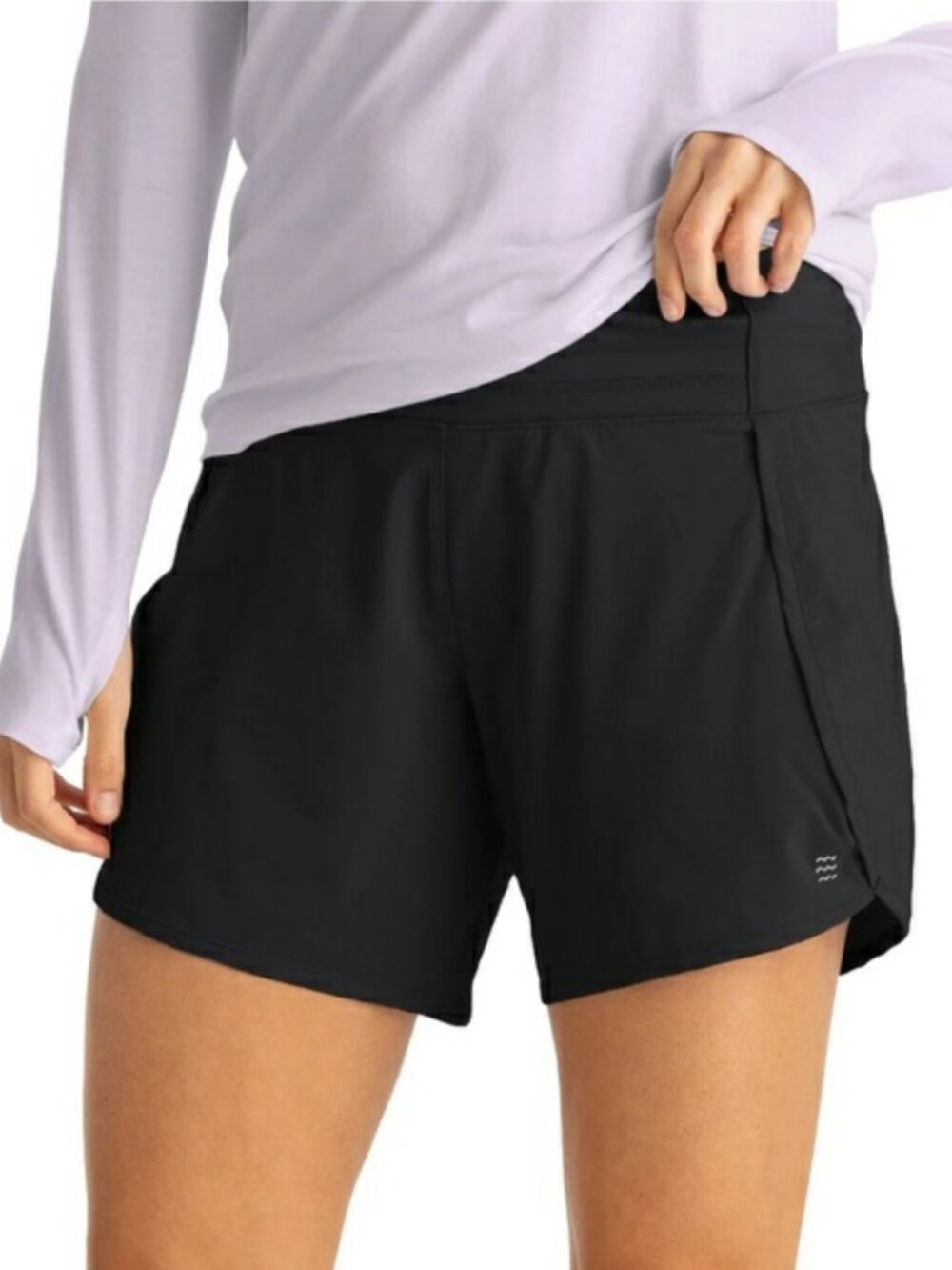 Free Fly Women's Bamboo Lined Active Breeze Shorts Black New Without Tags